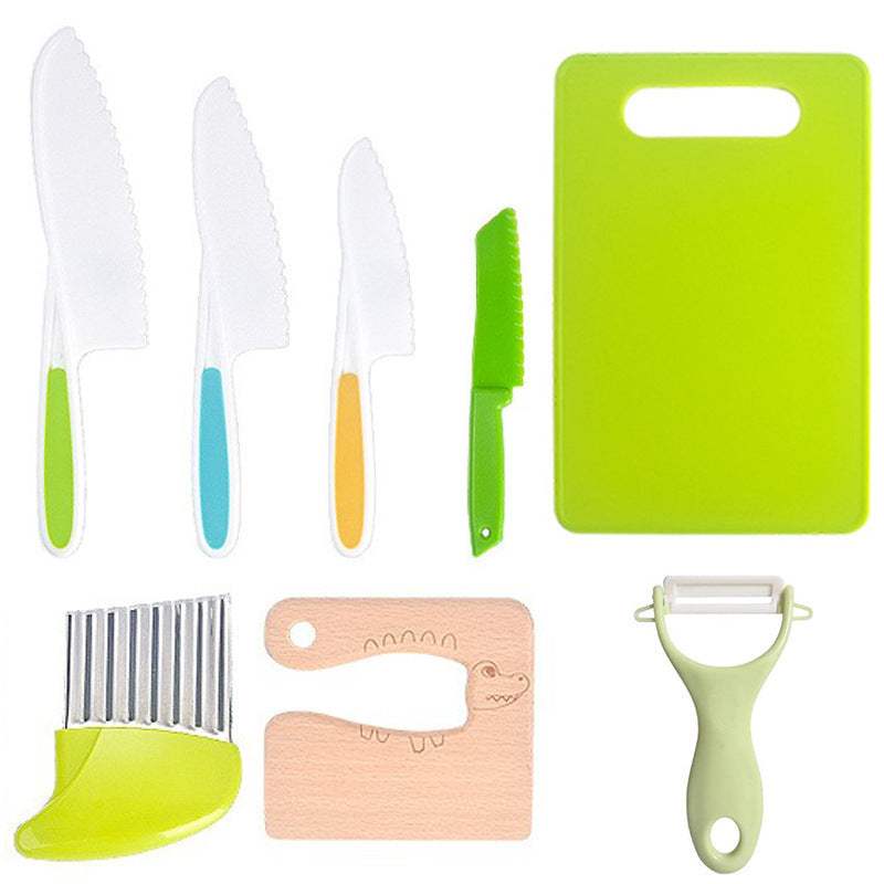 Children's Kitchen Knife Toy Set – Safe Plastic Cooking Toys for Kids – Play Kitchen Cooking Game Set - Shofora Store