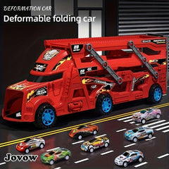 Transforming Catapult Toy Car Set – Deformation Action Car with Launch Feature for Kids' Imaginative Play