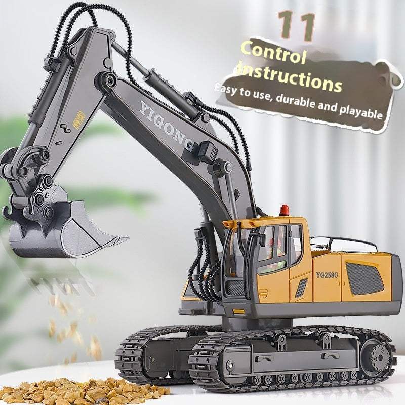 Kids Ride-On Excavator Toy – Remote Control Construction Vehicle for Toddlers – Engineering Car Toy for 4–6 Years Old - Shofora Store