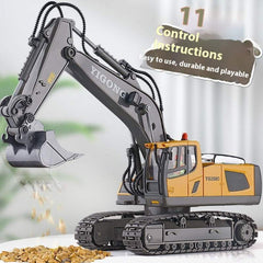 Kids Ride-On Excavator Toy – Remote Control Construction Vehicle for Toddlers – Engineering Car Toy for 4–6 Years Old - Shofora Store