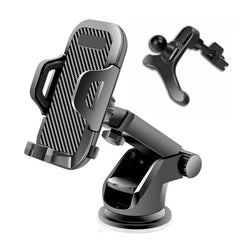 360° Car Phone Mount – Universal Windshield & Air Vent Holder for GPS and Mobile Devices (3.5"–6.8")