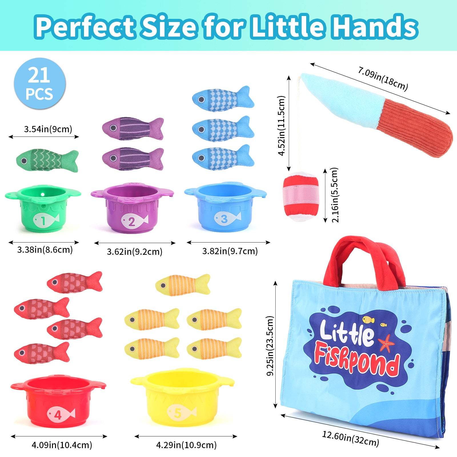 Baby Fishing Game Toy – 3D Plush Educational Toy for Crawling & Early Learning – Hand-Eye Coordination Training - Shofora Store