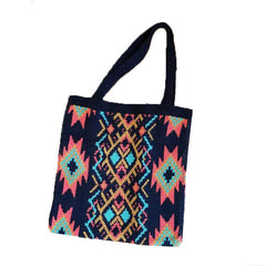 Retro Knit Tote Bag – Ethnic Style Woven Shopper for Daily Use - Shofora Store