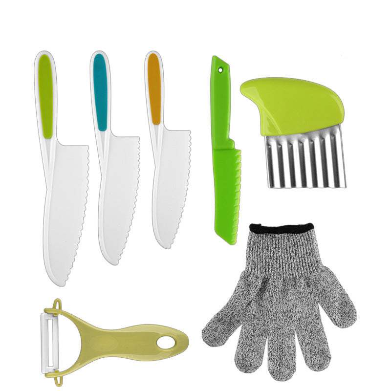 Children's Kitchen Knife Toy Set – Safe Plastic Cooking Toys for Kids – Play Kitchen Cooking Game Set - Shofora Store