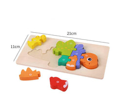 Children’s Educational Toy – Wooden 3D Dinosaur Puzzle Montessori Learning Set