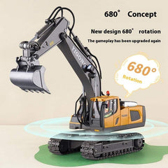 Kids Ride-On Excavator Toy – Remote Control Construction Vehicle for Toddlers – Engineering Car Toy for 4–6 Years Old - Shofora Store