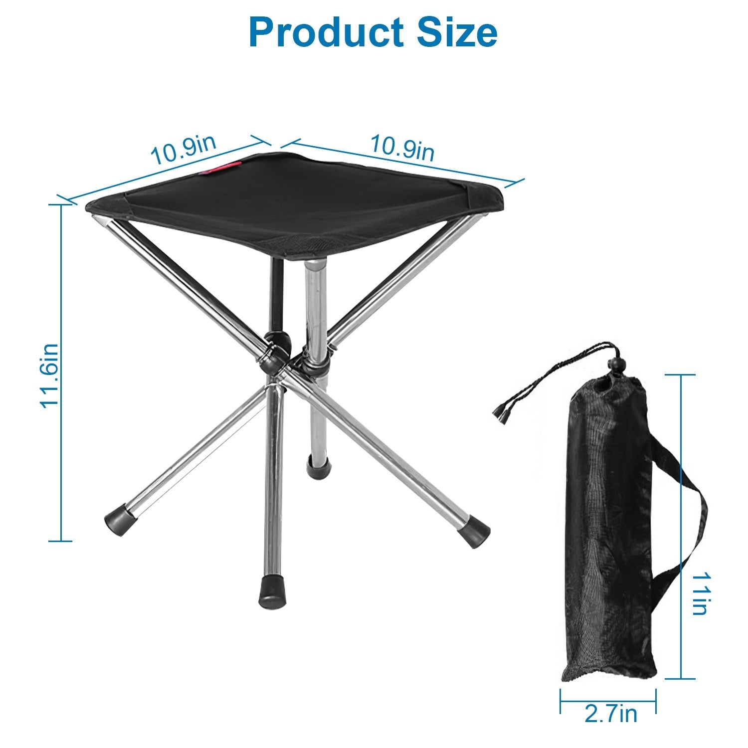 Portable Folding Chair – Lightweight Camping Stool with Carry Bag for Hiking, Fishing & Outdoor Adventures