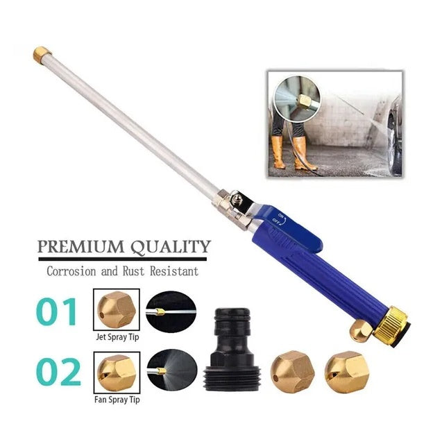 High-Pressure Power Washer Spray Nozzle Wand – Garden Hose Attachment with 2 Tips & Hose Adapter