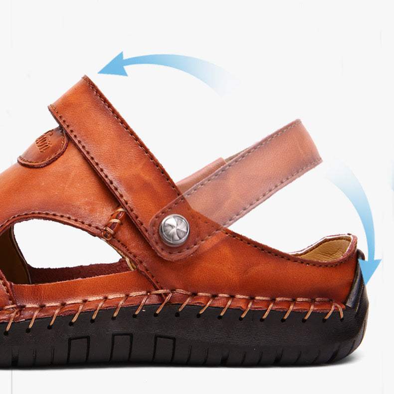 Men’s Closed Toe Sandals – Adjustable Summer Slides & Stylish Beach Shoes for Casual Comfort - Shofora Store