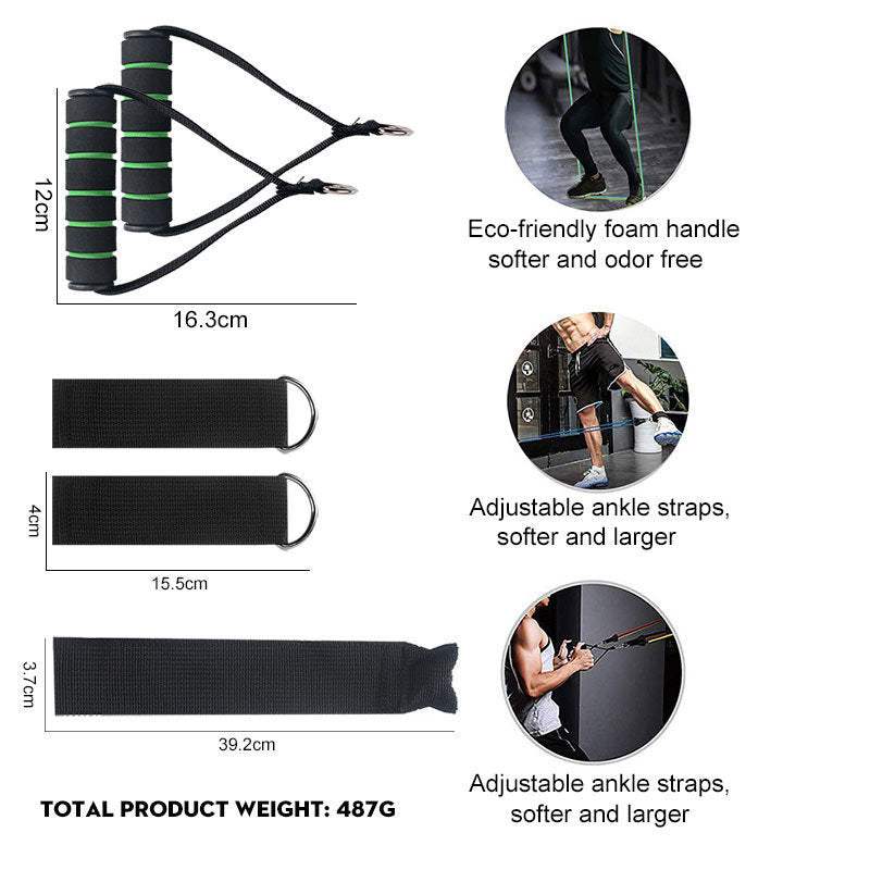 Premium Resistance Bands: 5-Level Pull Rope Set for Complete Home Strength Training - Shofora Store
