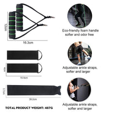 Premium Resistance Bands: 5-Level Pull Rope Set for Complete Home Strength Training - Shofora Store