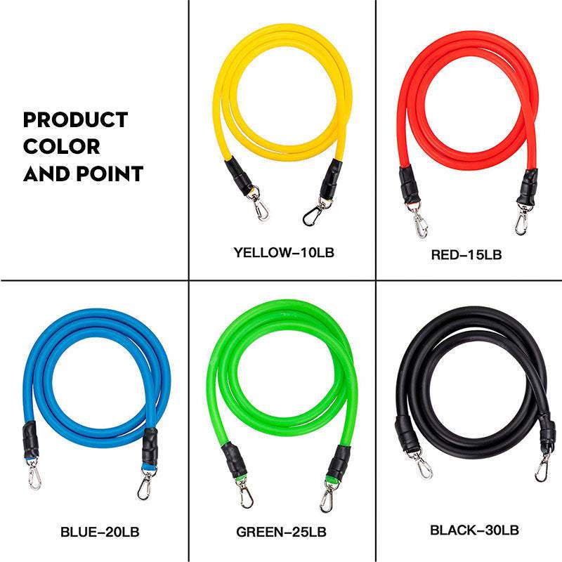 Premium Resistance Bands: 5-Level Pull Rope Set for Complete Home Strength Training - Shofora Store