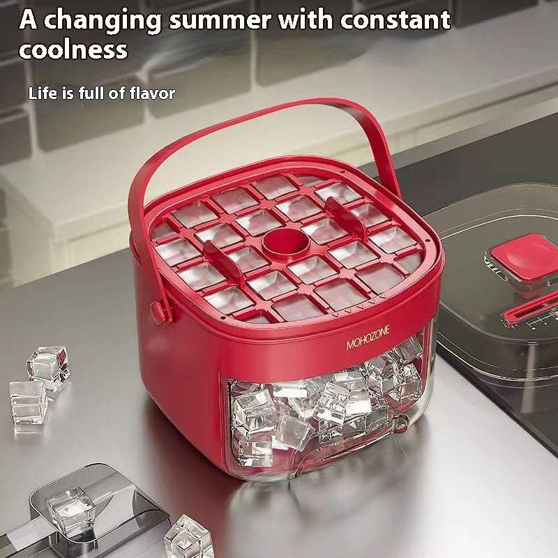 Push-Release Ice Tray with Lid – Stackable Large-Capacity Ice Bucket for Freezer, Easy-Clean 48 Grid Portable Ice Maker - Shofora Store