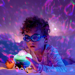 Octopus Projector Night Light for Kids – Cute LED Bedtime Lamp with Ocean Wave Effects, Baby Sleep Light with Bluetooth Music, Timer & 8 Color Modes - Shofora Store