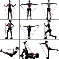 Premium Resistance Bands: 5-Level Pull Rope Set for Complete Home Strength Training - Shofora Store