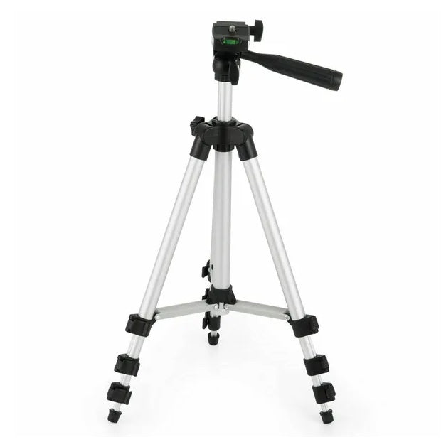 Tripod with adjustable head on a white background