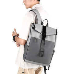 Waterproof Laptop Backpack – Unisex Casual Fashion Travel Bag with Curved Straps – Black, Gray, Dark Gray - Shofora Store