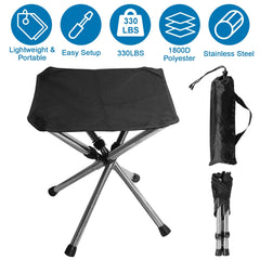 Portable Folding Chair – Lightweight Camping Stool with Carry Bag for Hiking, Fishing & Outdoor Adventures