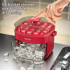 Push-Release Ice Tray with Lid – Stackable Large-Capacity Ice Bucket for Freezer, Easy-Clean 48 Grid Portable Ice Maker - Shofora Store