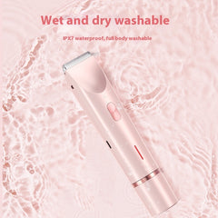 2-in-1 Electric Razor for Women – Wet & Dry Body Shaver with Bikini Trimmer and Dual Head Design