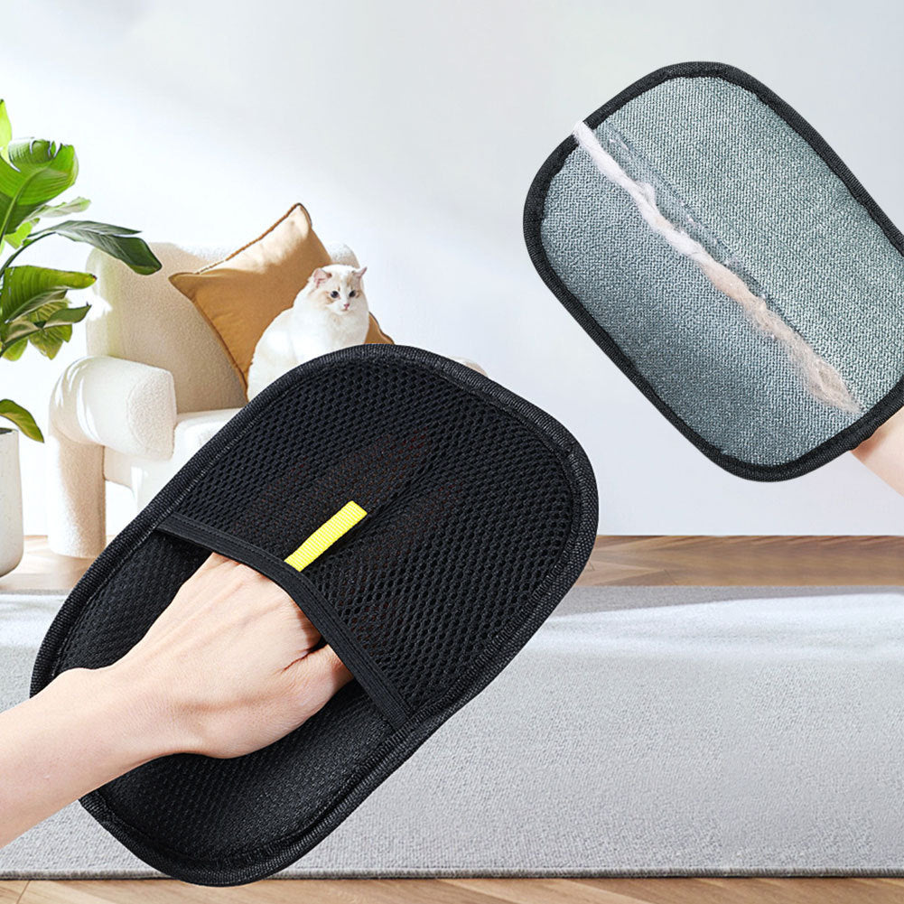 Pet Hair Remover Glove – Deshedding Brush Mitt for Dogs, Cats & Rabbits – Grooming Glove for Long, Short & Curly Hair