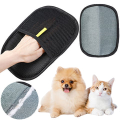 Pet Hair Remover Glove – Deshedding Brush Mitt for Dogs, Cats & Rabbits – Grooming Glove for Long, Short & Curly Hair