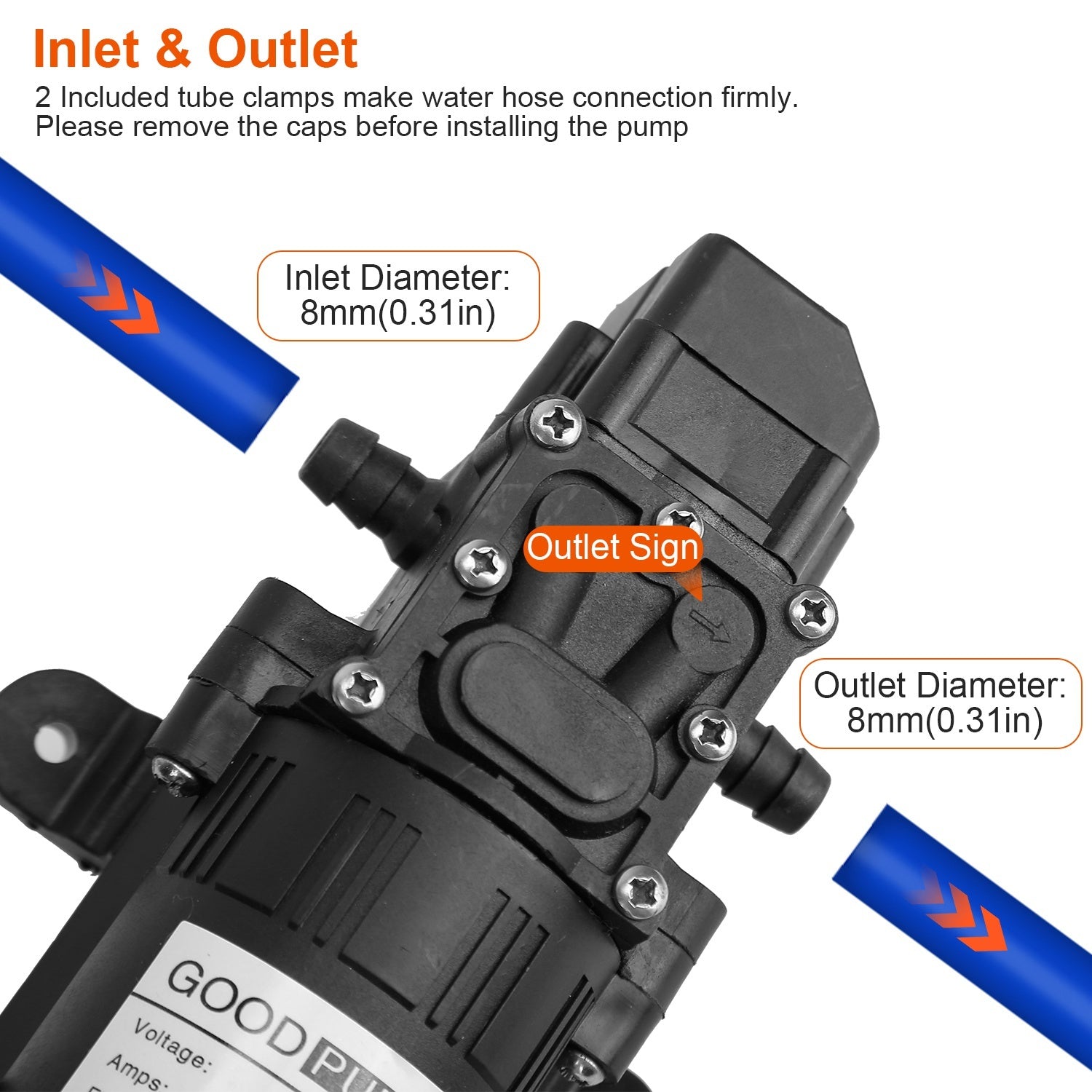 12V Water Pump – 130PSI Self Priming Diaphragm Sprayer for RV, Camper, Marine, and Garden Use