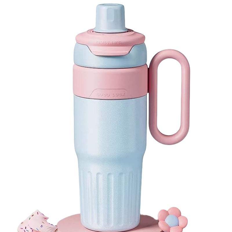 780ml Stainless Steel Insulated Thermos Water Bottle with Lid & Straw – Keeps Drinks Hot & Cold - Shofora Store