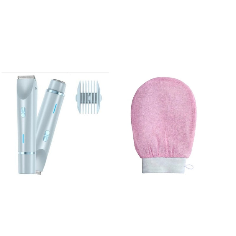 2-in-1 Electric Razor for Women – Wet & Dry Body Shaver with Bikini Trimmer and Dual Head Design