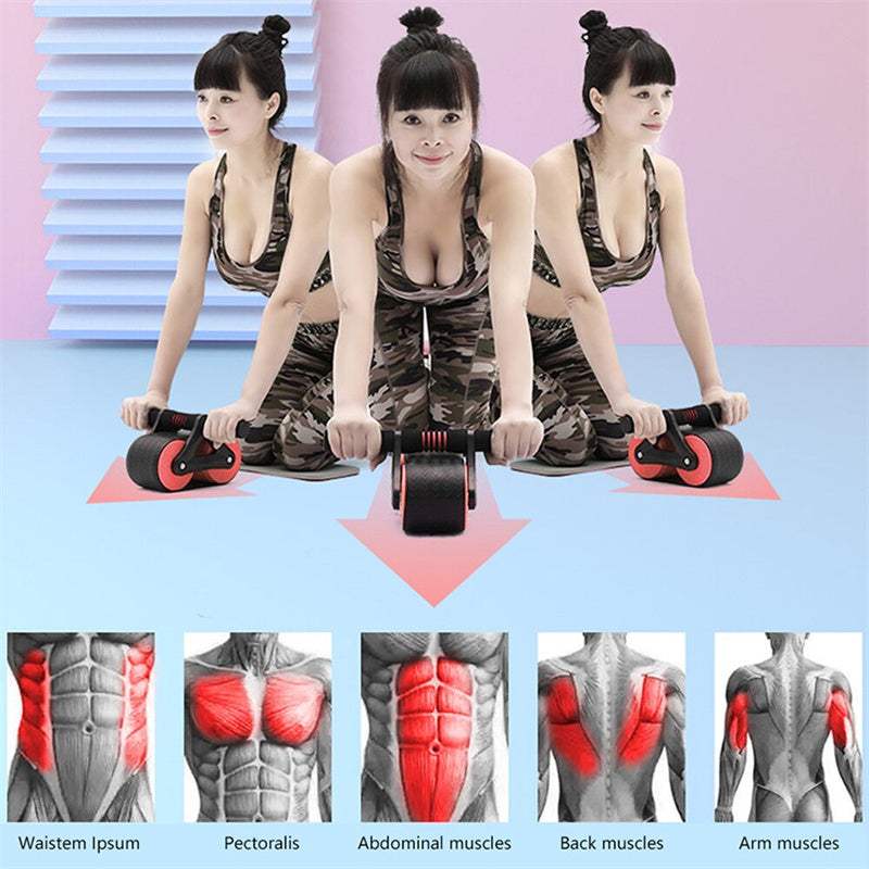 Ultimate Ab Roller: Automatic Rebound Wheel for Intense Core Workout & Abs Training at Home - Shofora Store