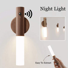 Rechargeable LED Night Light with Motion Sensor – Wireless Modern Wall Light with Magnetic Mount, USB Charging, Warm Light for Bedroom, Hallway, Cabinet - Shofora Store