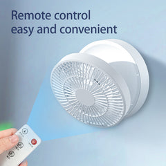 Portable Ceiling Fan with Remote Control – Rechargeable Folding Mini Air Cooler with Night Light for Home & Travel