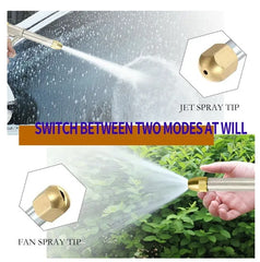 High-Pressure Power Washer Spray Nozzle Wand – Garden Hose Attachment with 2 Tips & Hose Adapter