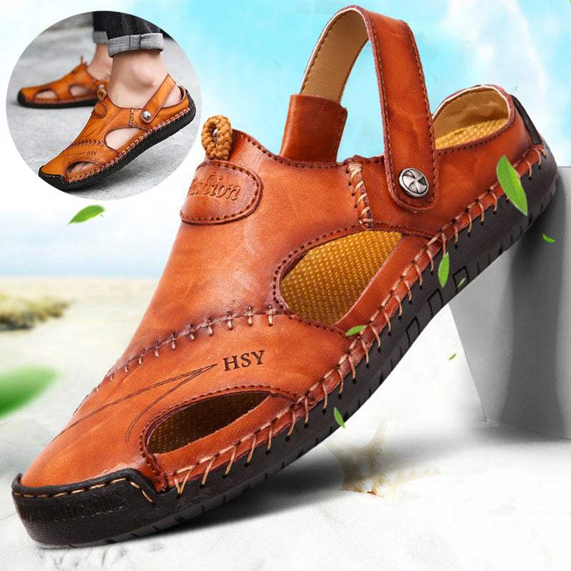 Men’s Closed Toe Sandals – Adjustable Summer Slides & Stylish Beach Shoes for Casual Comfort - Shofora Store