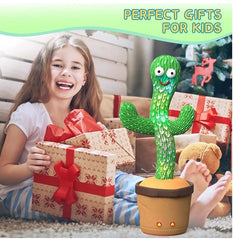 Dancing Cactus Toy – Talking Plush Doll with 120 Songs, LED Lights & Voice Recording Fun for Kids