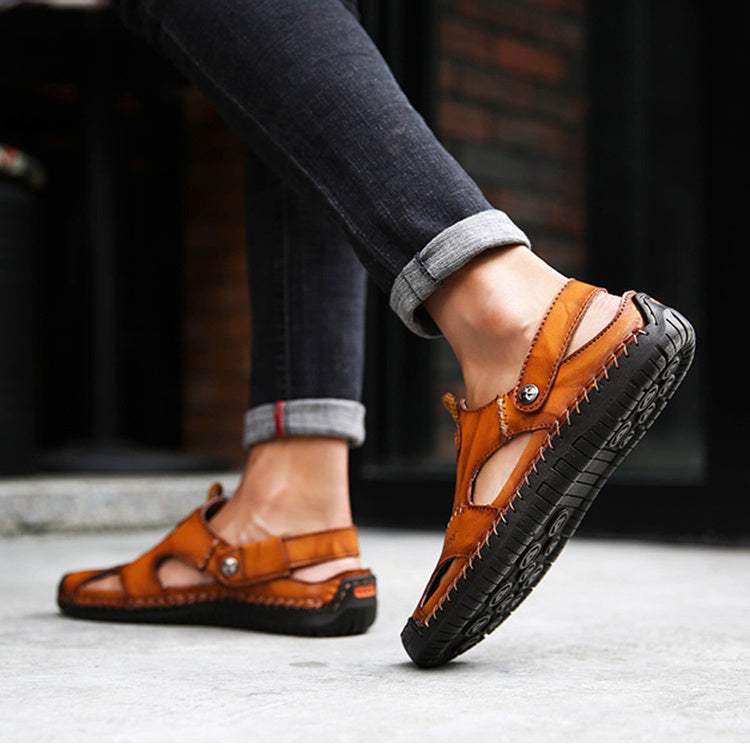 Men’s Closed Toe Sandals – Adjustable Summer Slides & Stylish Beach Shoes for Casual Comfort - Shofora Store