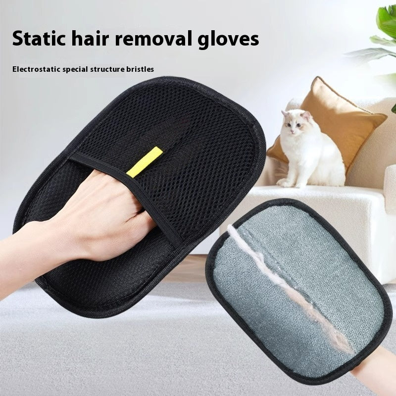 Pet Hair Remover Glove – Deshedding Brush Mitt for Dogs, Cats & Rabbits – Grooming Glove for Long, Short & Curly Hair