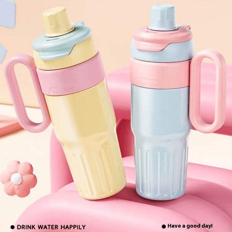 780ml Stainless Steel Insulated Thermos Water Bottle with Lid & Straw – Keeps Drinks Hot & Cold - Shofora Store