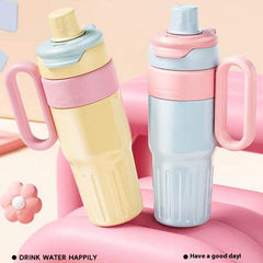 780ml Stainless Steel Insulated Thermos Water Bottle with Lid & Straw – Keeps Drinks Hot & Cold - Shofora Store