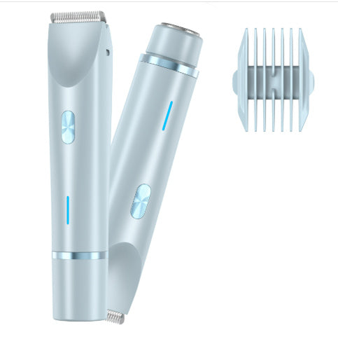 2-in-1 Electric Razor for Women – Wet & Dry Body Shaver with Bikini Trimmer and Dual Head Design