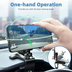 Universal Car Phone Holder – Dashboard Mount Clip Cradle Stand for GPS & Mobile Devices (4–7")