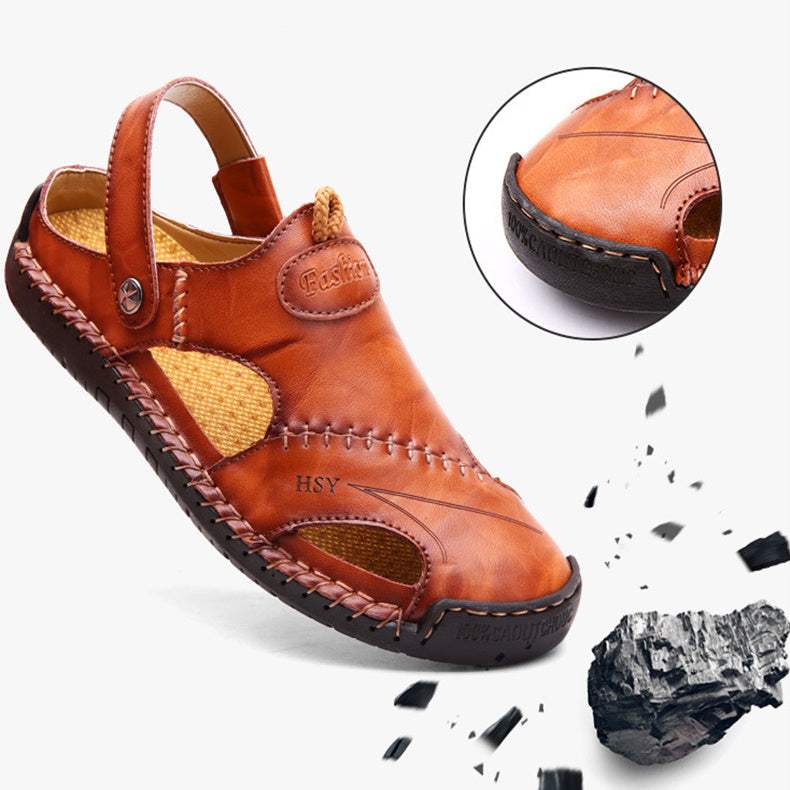 Men’s Closed Toe Sandals – Adjustable Summer Slides & Stylish Beach Shoes for Casual Comfort - Shofora Store