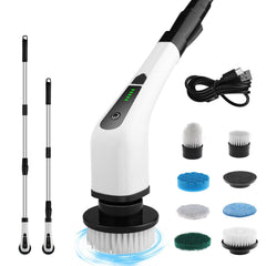Electric Cleaning Brush CLE-01 – Powerful Bathroom Tile Scrubber & Grout Cleaner with 360° Rotation & 7 Heads