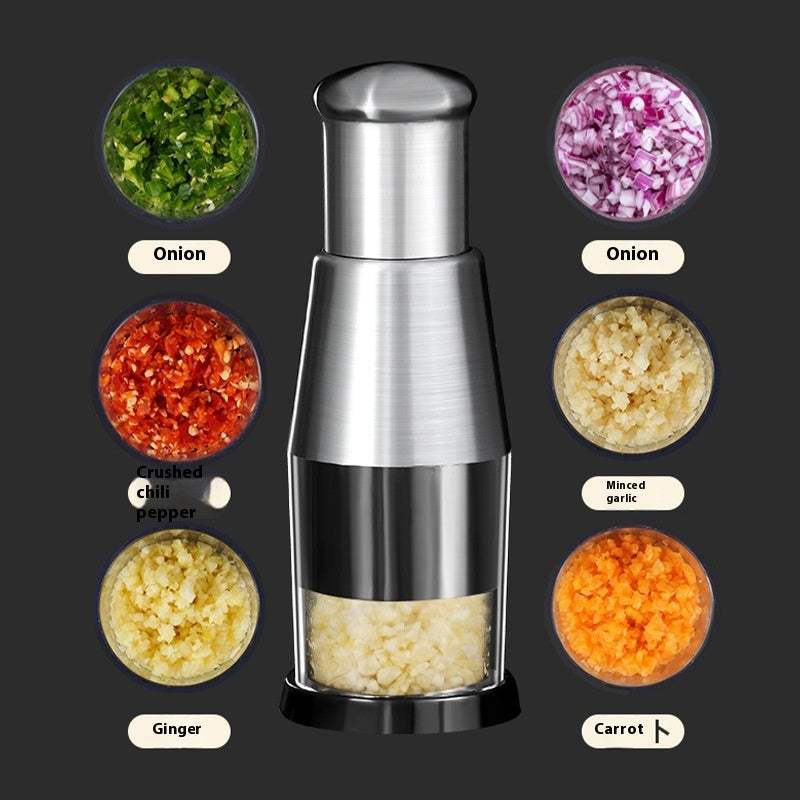 All-in-One Vegetable Chopper & Garlic Press – Stainless Steel Onion Chopper - Kitchen Chopper Tool - Shofora Store