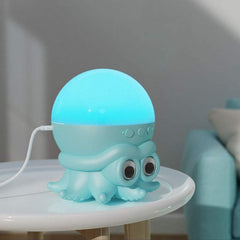 Octopus Projector Night Light for Kids – Cute LED Bedtime Lamp with Ocean Wave Effects, Baby Sleep Light with Bluetooth Music, Timer & 8 Color Modes - Shofora Store