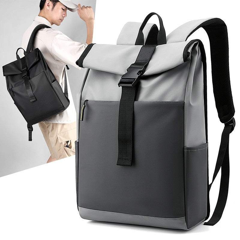 Waterproof Laptop Backpack – Unisex Casual Fashion Travel Bag with Curved Straps – Black, Gray, Dark Gray - Shofora Store
