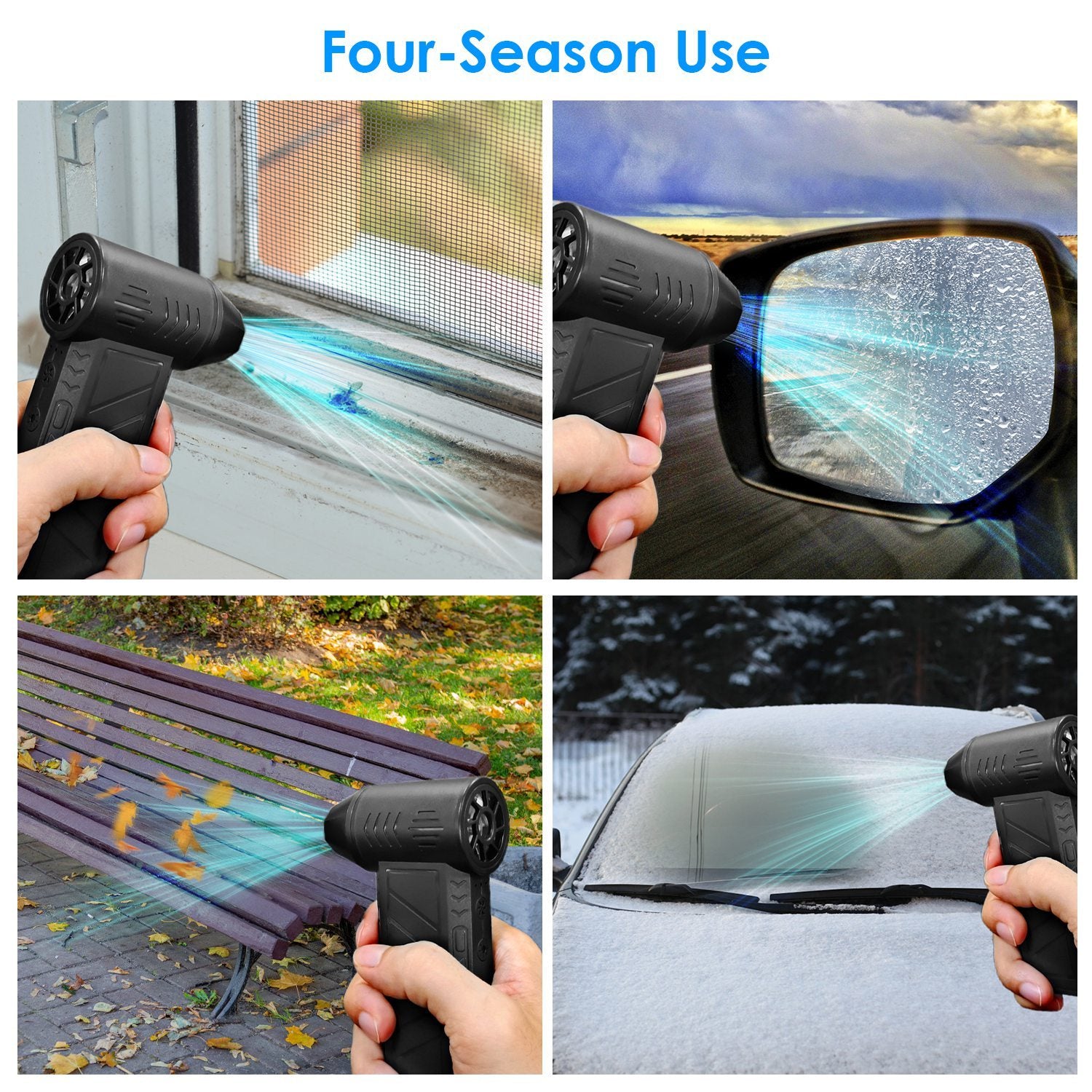 Compressed Air Duster – 150000RPM High-Speed Cordless Air Blower with LED & 4 Speeds for PC, Keyboard, Car & Home Cleaning